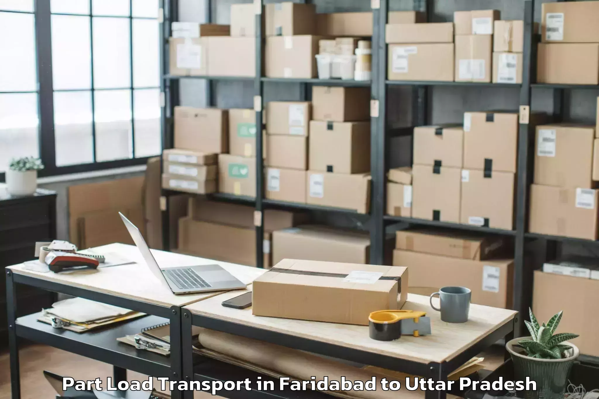 Faridabad to Bakewar Part Load Transport Booking